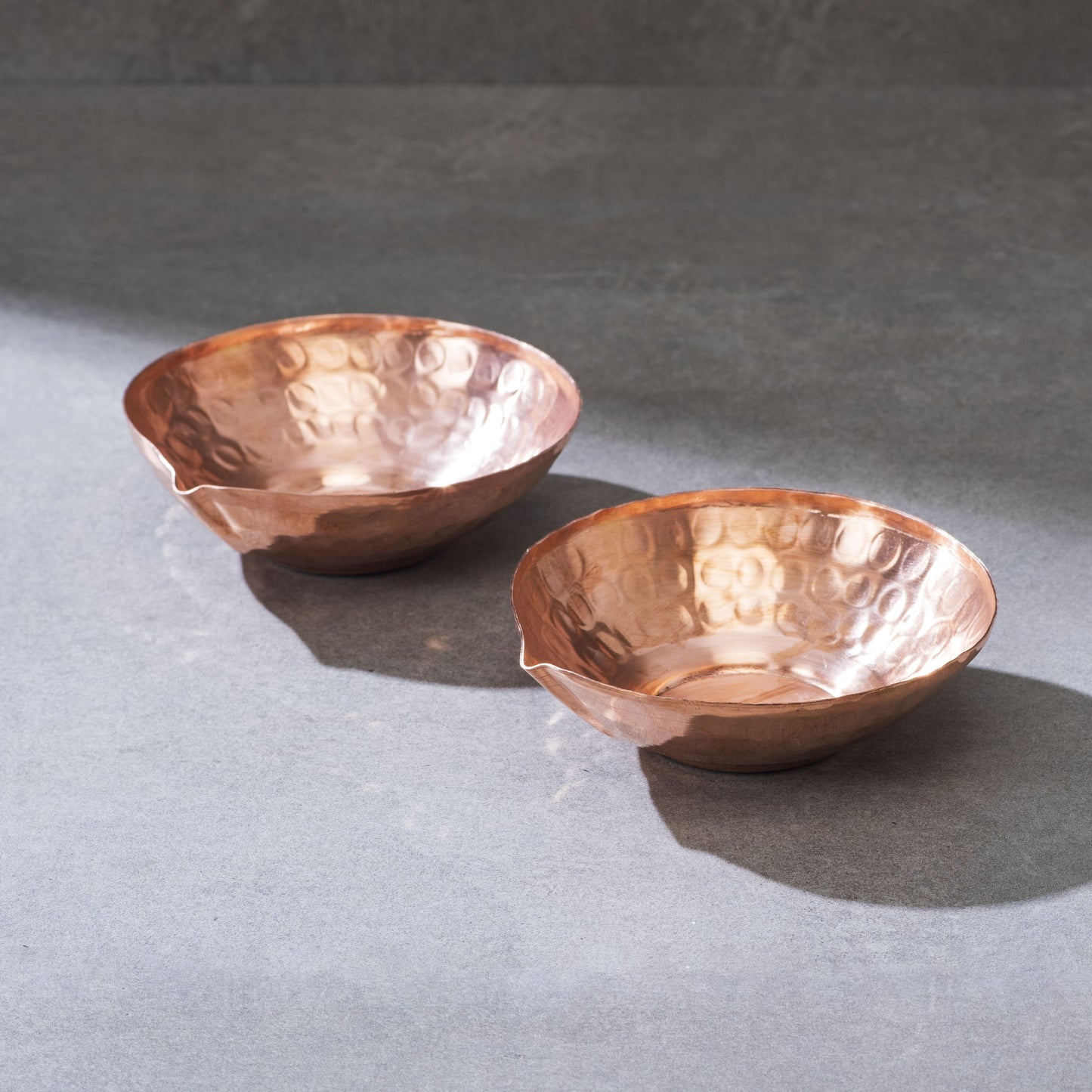 Handcrafted Copper Tea Light Set - Nordic Ritual Candles (Set of 2)