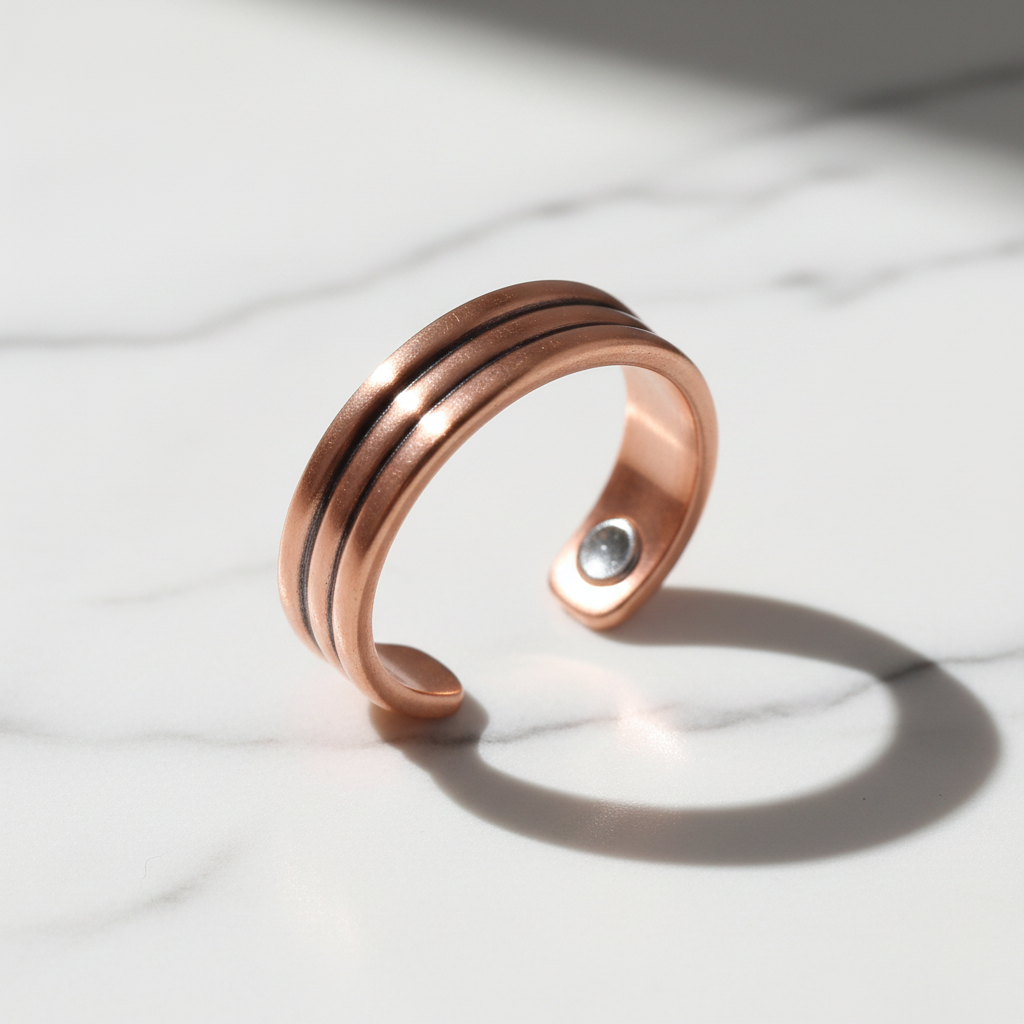 Pure Copper Triple Ridge Open Ring | Joint Pain Relief