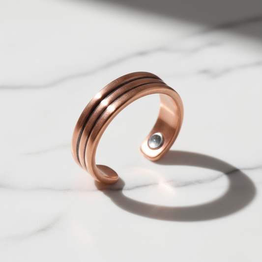 Pure Copper Triple Ridge Open Ring | Joint Pain Relief