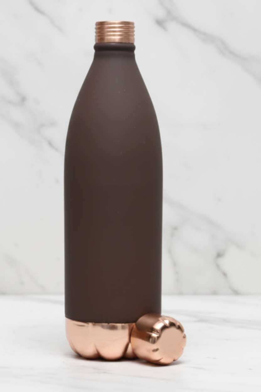 Pure Copper Atlas Silk Bottle — Brown 1000 ml