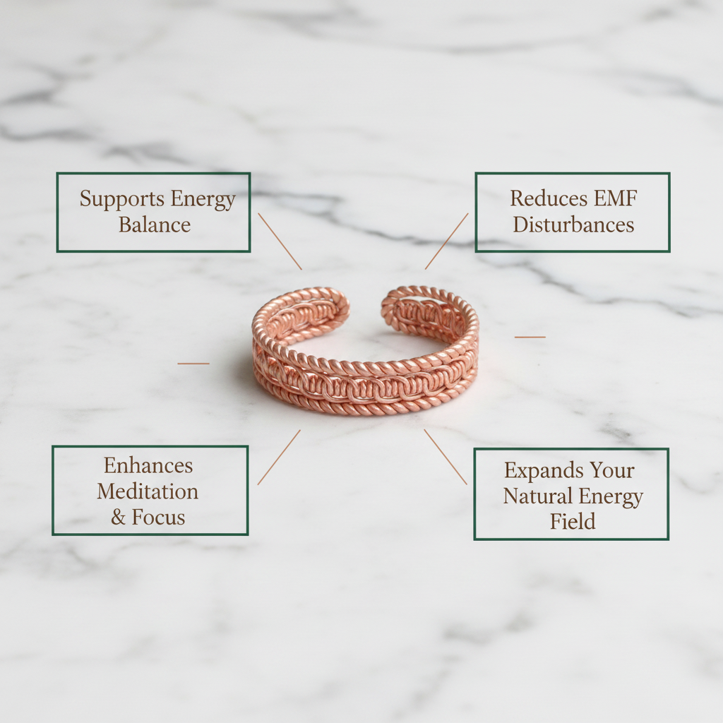 Tensor Vortex Bracelet – Pure Copper Energy Cuff