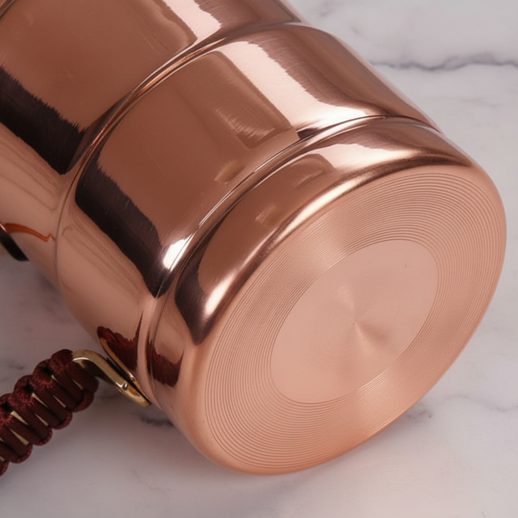 Pure Copper Mug with Handwoven Braided Handle | 280ml & 400ml