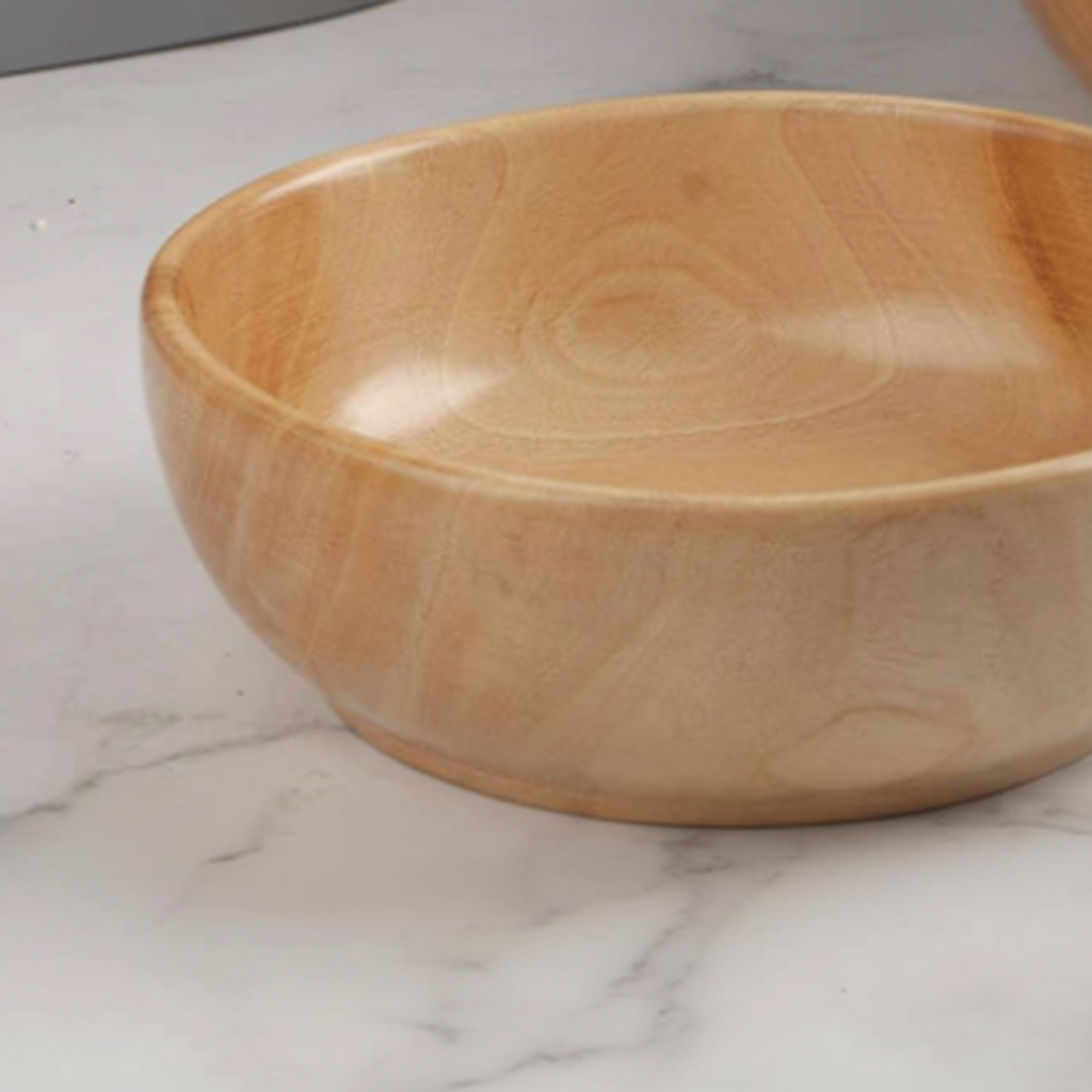 Neem Wood Serving Bowl | Handcrafted & Antibacterial – 5 Sizes