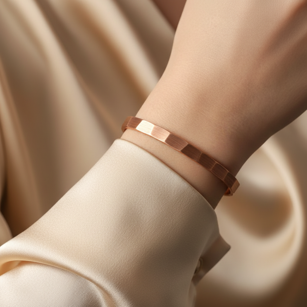 Pure Copper Cuff Bracelet | Handcrafted | Adjustable | Wellness Jewelry | Designed in Norway