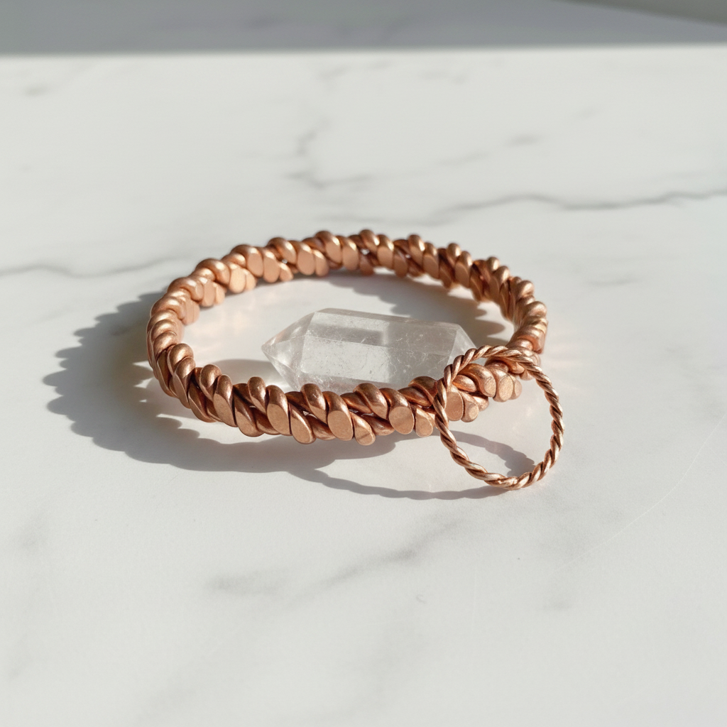 Copper Scale-Link Tensor Bracelet – Custom Frequency + Free Gift Tensor Ring