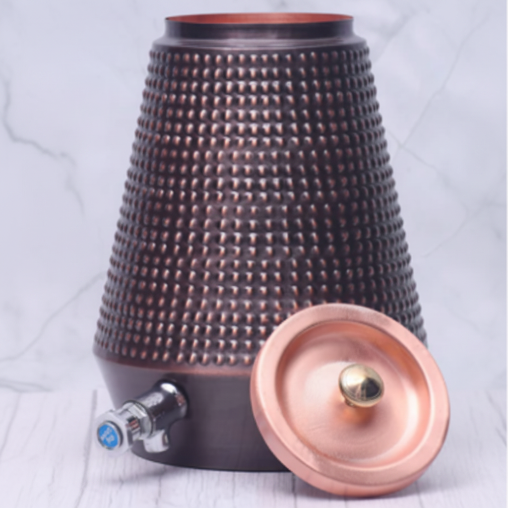 Pure Copper Water Dispenser Conical Antique Bubble Design