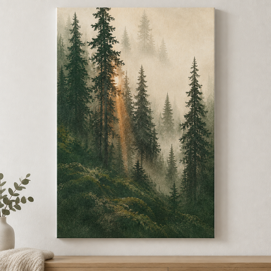 The Quiet Pines | Norwegian Forest Canvas Art