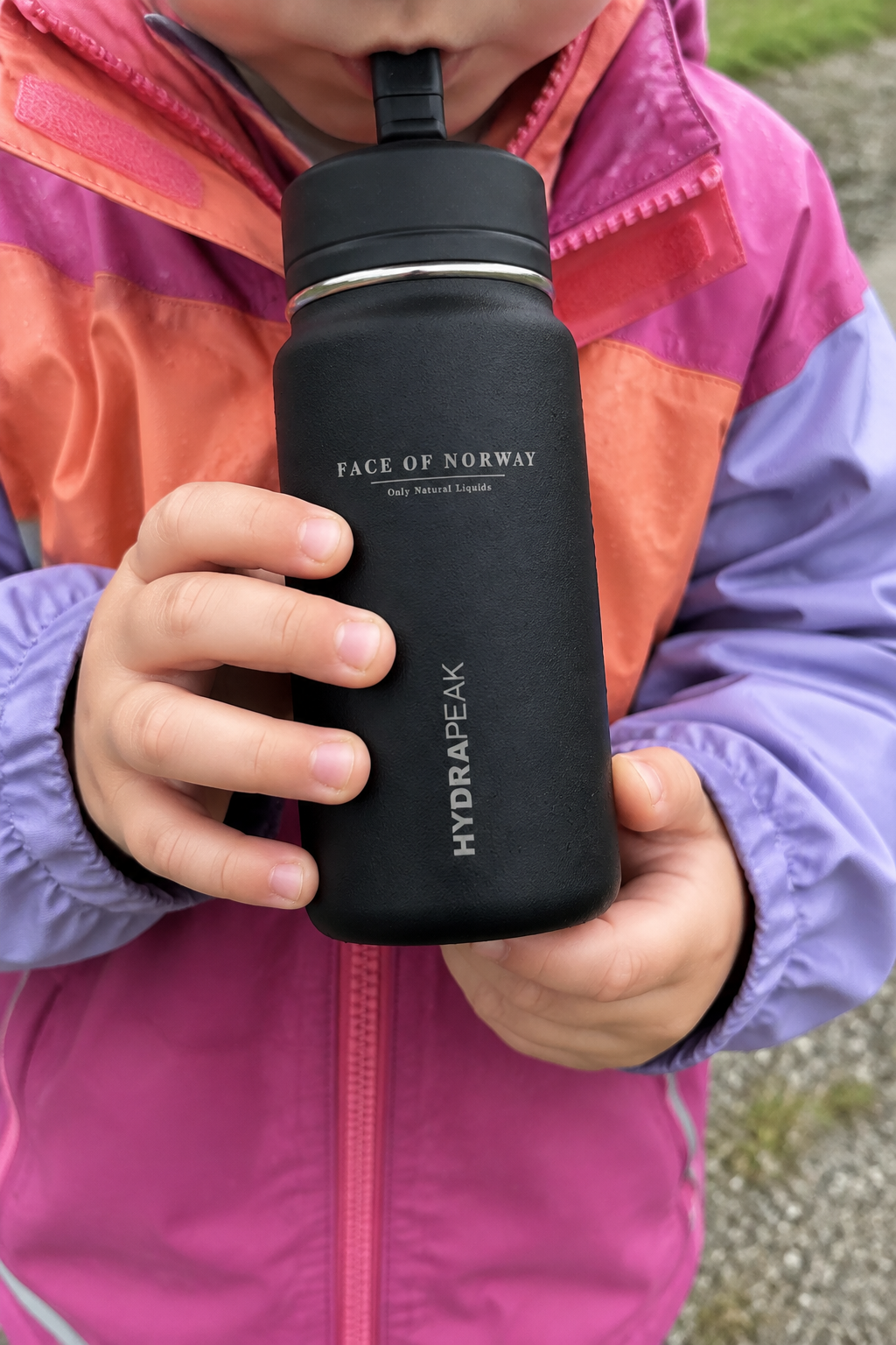 Face of Norway Kids Water Bottle – Engraved 0.41 L Stainless Steel