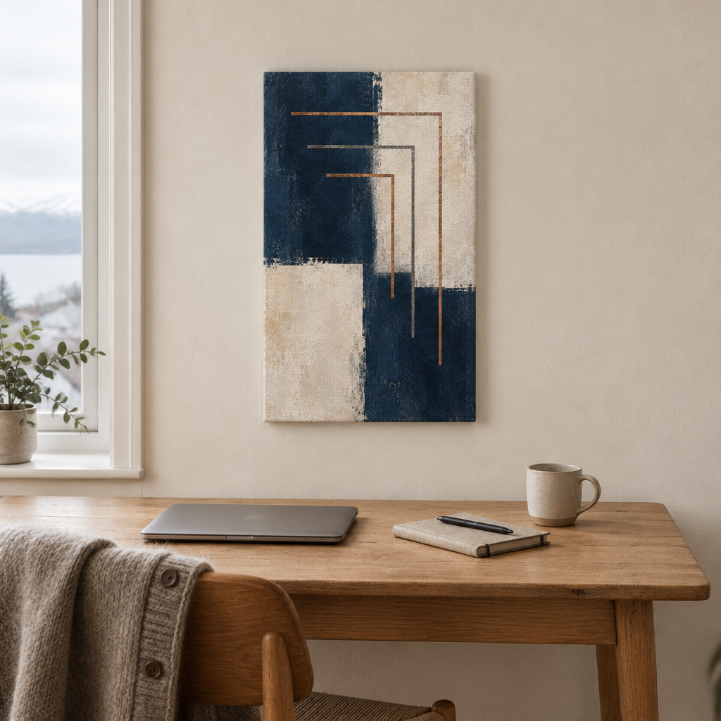 Copper Echo | Nordic Abstract Canvas Art