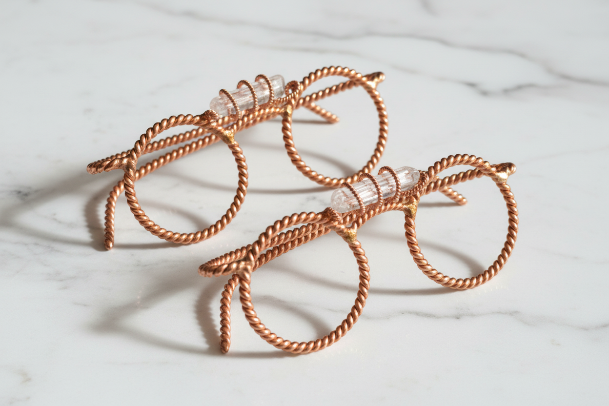 Copper Tensor Energy Glasses | 144-177 MHz Sacred Geometry | EMF Protection | Curated by Face of Norway