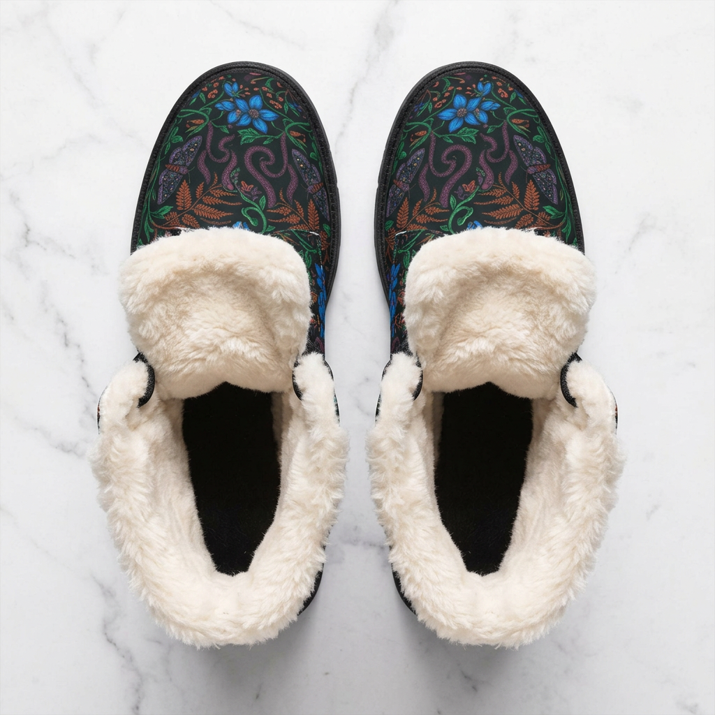 Midnight Garden Women's Fleece-Lined Botanical Boots