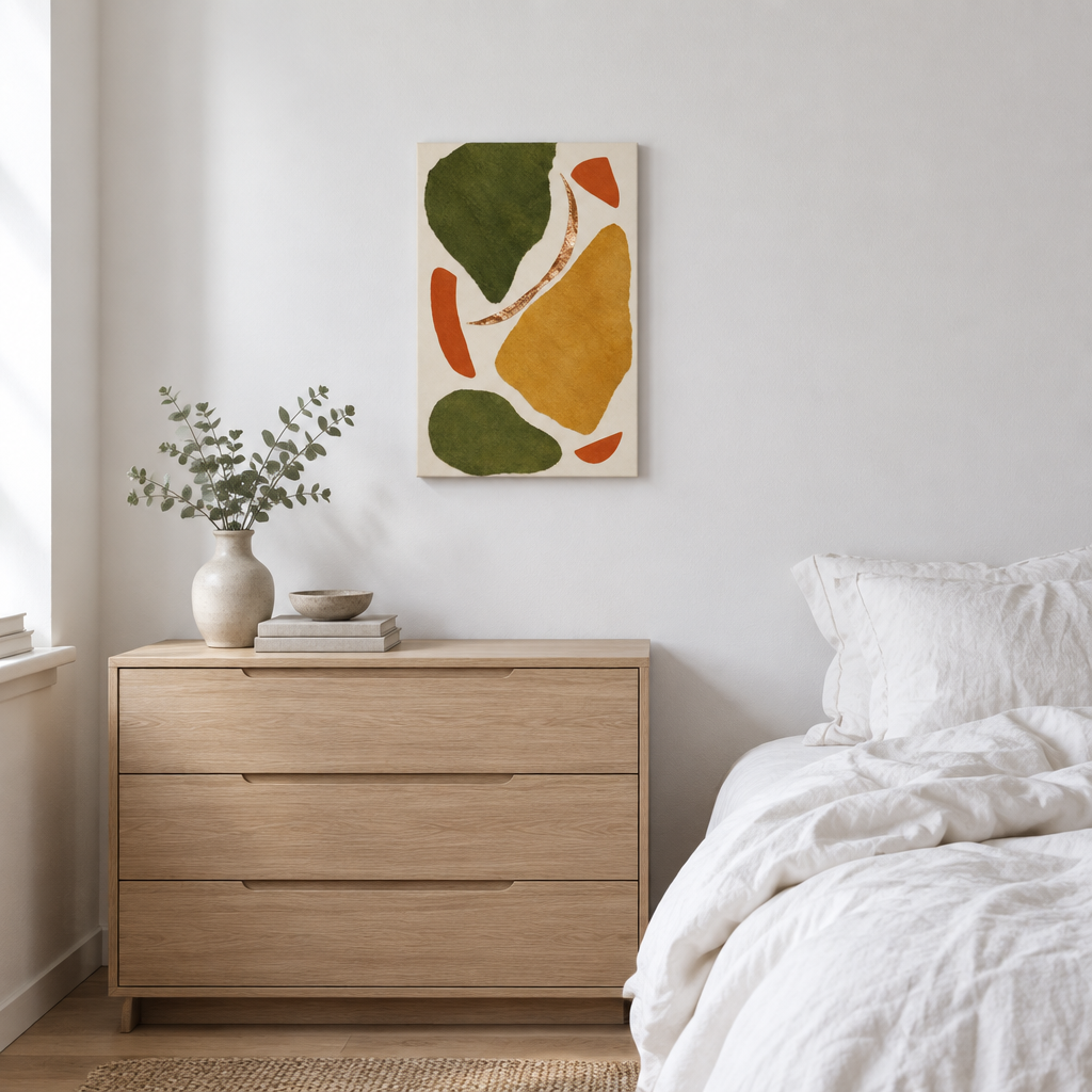 Ember and Moss | Nordic Abstract Canvas Art