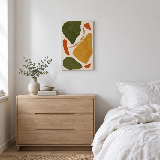 Ember and Moss | Nordic Abstract Canvas Art