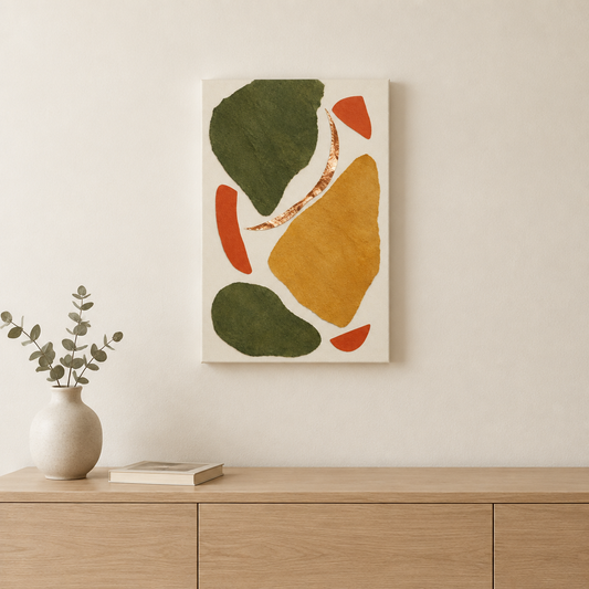 Ember and Moss | Nordic Abstract Canvas Art