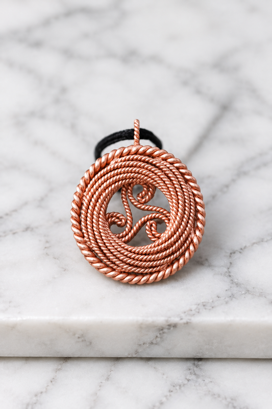 Copper Rodin Vortex Tensor Pendant Necklace – Sacred Cubit Design