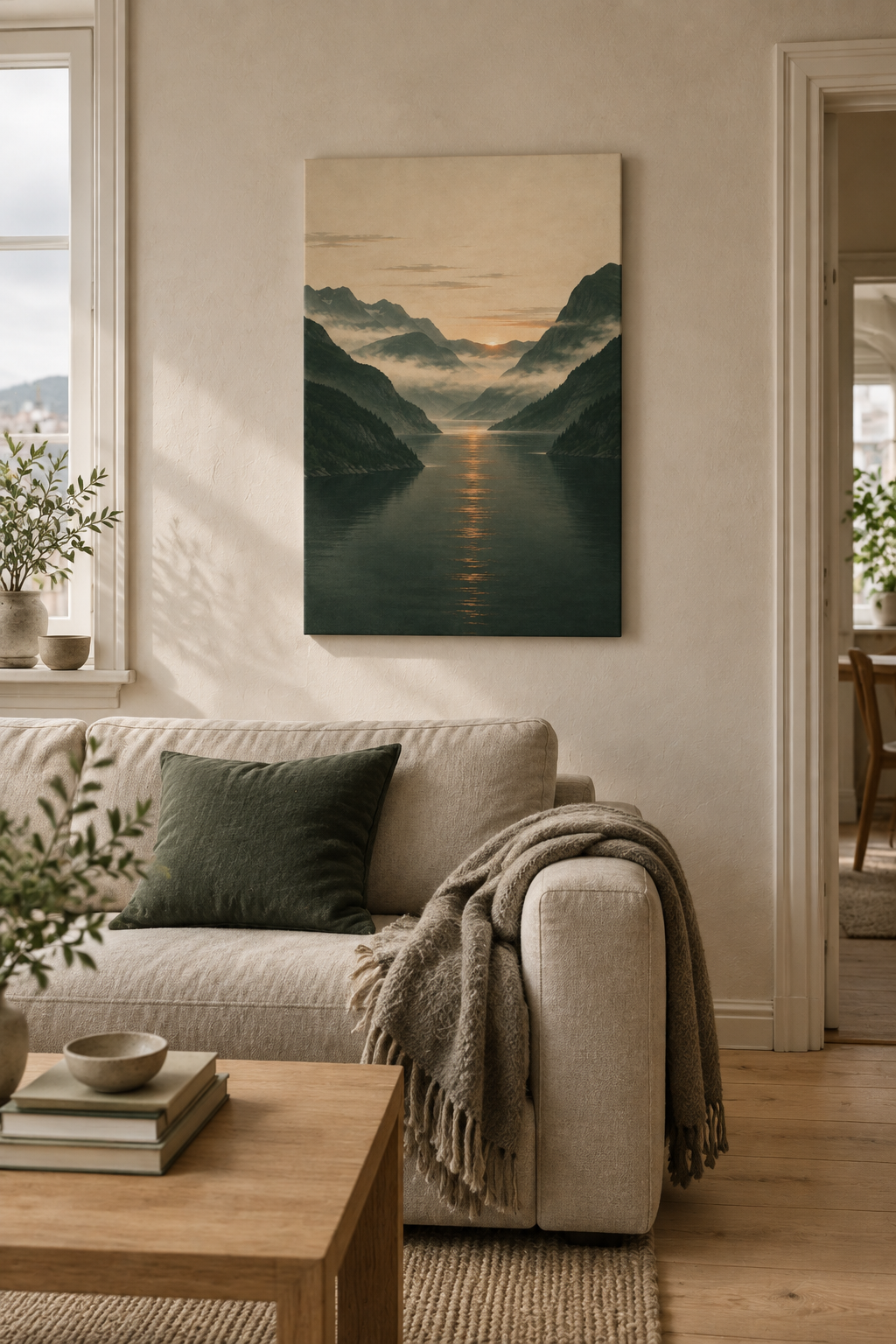Fjord at First Light | Norwegian Canvas Art