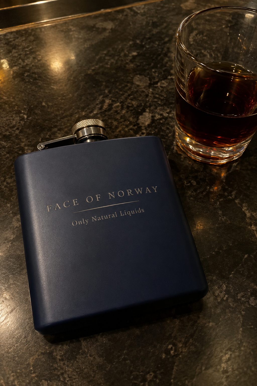 Face of Norway Engraved Hip Flask – 177ml Stainless Steel
