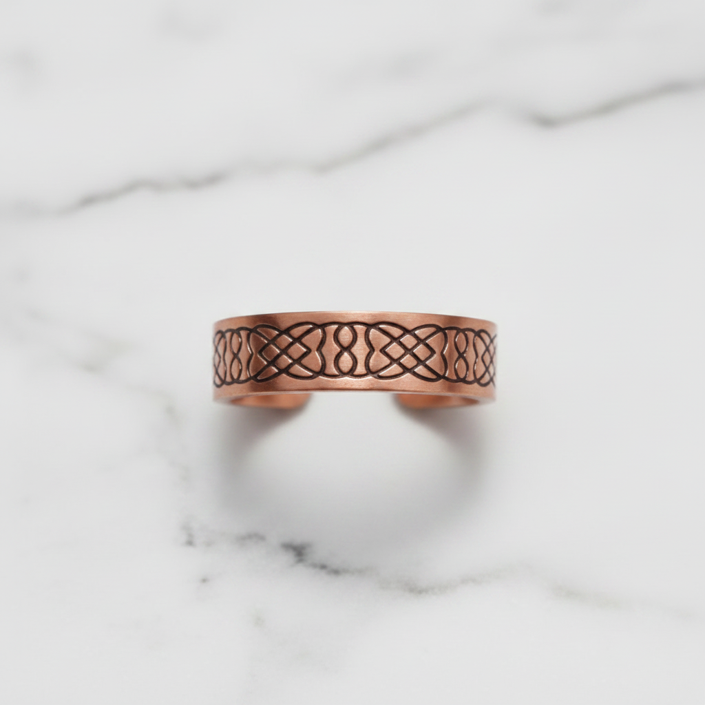 Pure Copper Diamond Lattice Open Ring | Joint Pain Relief