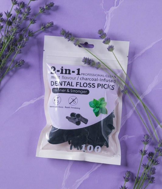 Bambus Tannkull Tanntråd Pinner - 100 stk