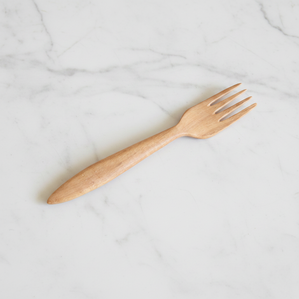 Neem Wood Fork | Handcrafted Antibacterial Eco Cutlery