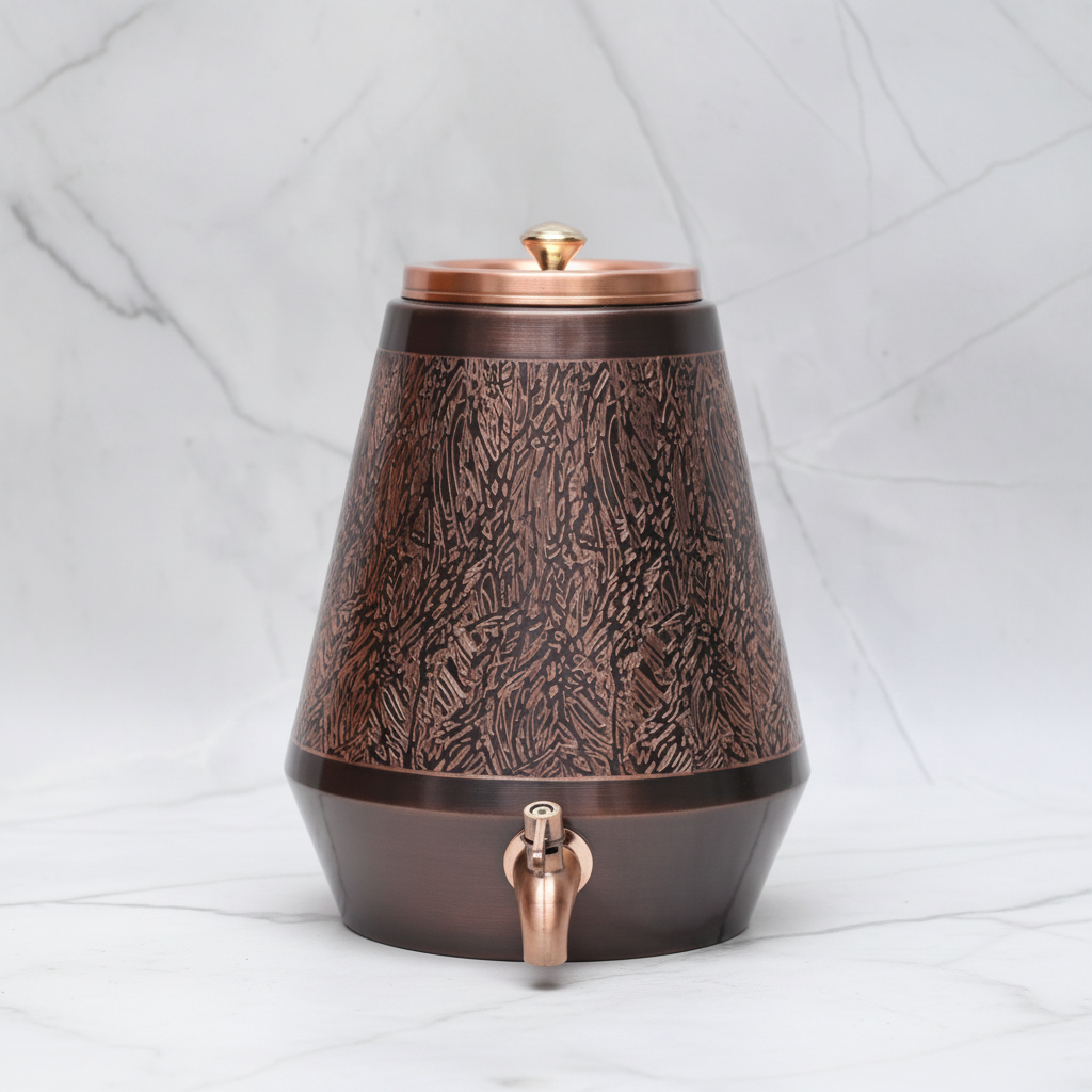 Pure Copper Water Dispenser Conical Antique Ozone Design – 5L