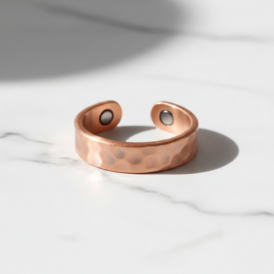 Pure Copper Hammered Open Ring | Joint Pain Relief