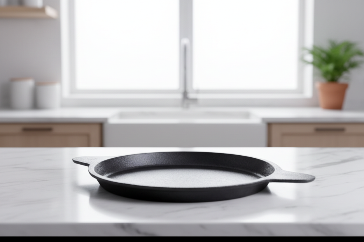 Cast Iron Fry Pan — Omelette & Raised Edge Pan