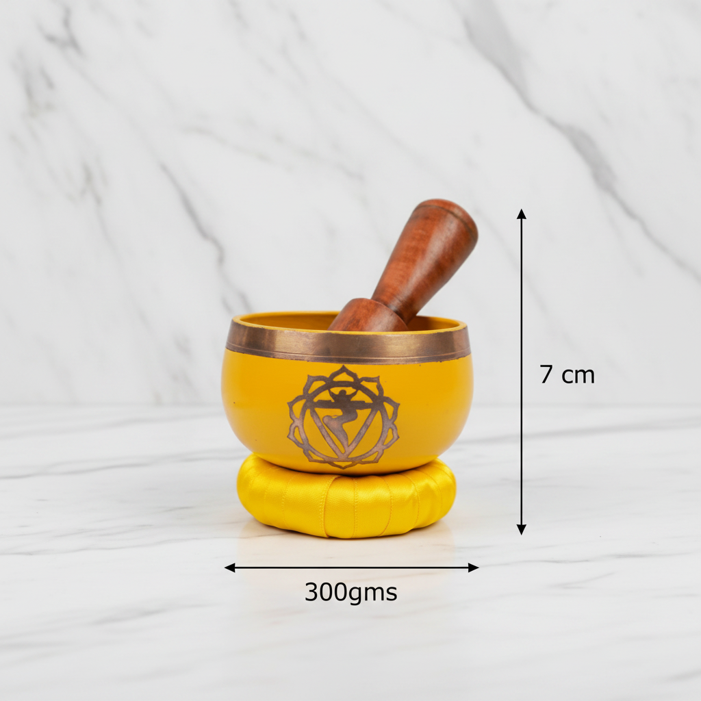 Solar Plexus Chakra Singing Bowl | Handcrafted | Meditation & Energy Healing