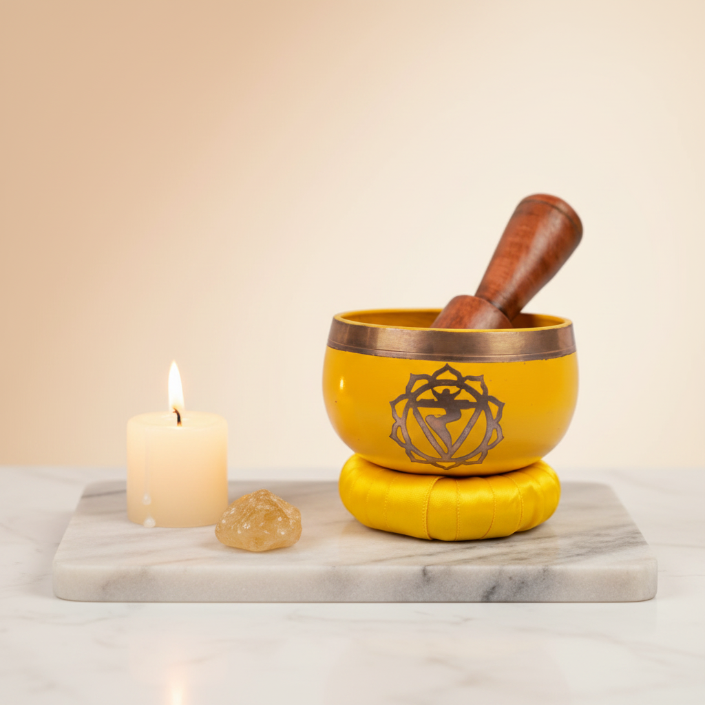 Solar Plexus Chakra Singing Bowl | Handcrafted | Meditation & Energy Healing