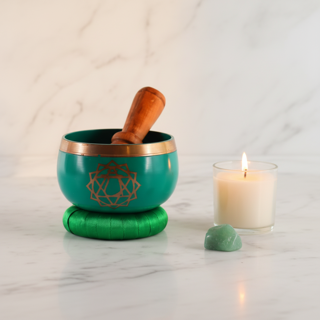 Heart Chakra Singing Bowl | Handcrafted | Meditation & Energy Healing