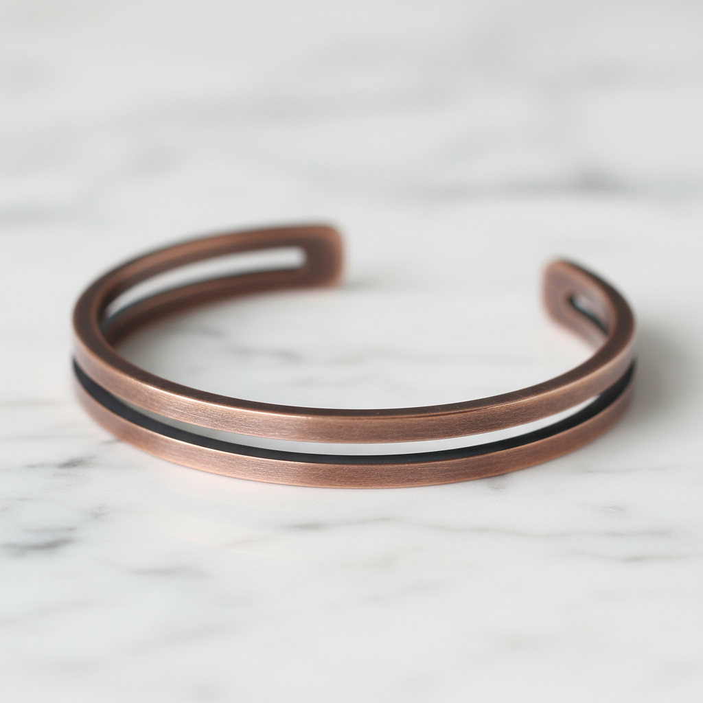Pure Copper Rustic Cuff Bangle | Hand Carved | Adjustable | Unisex