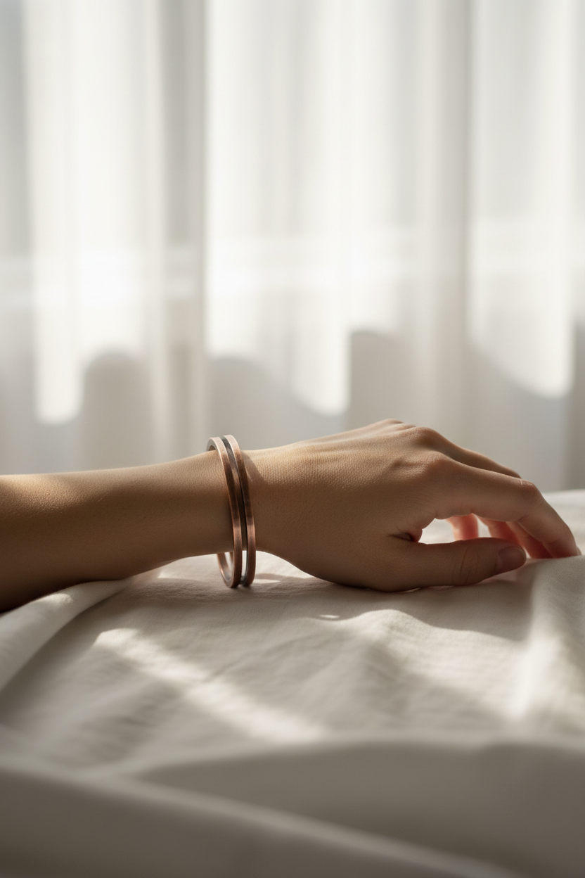 Pure Copper Rustic Cuff Bangle | Hand Carved | Adjustable | Unisex