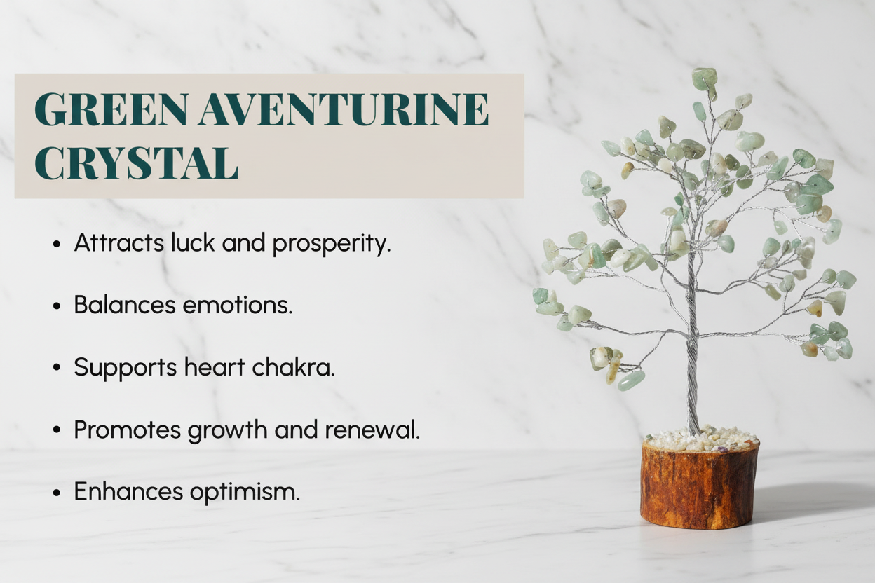 Green Aventurine Crystal Tree — Prosperity & Growth