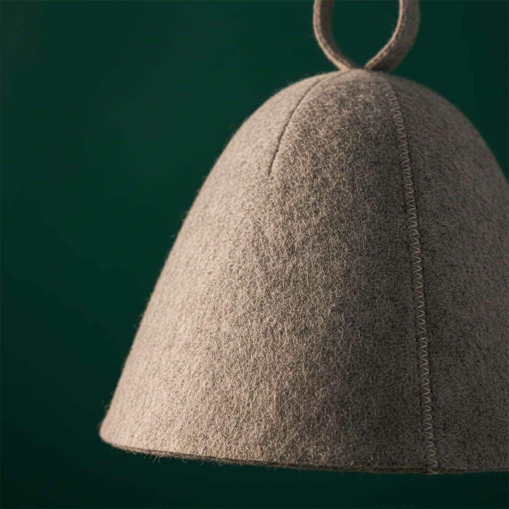 Nordic Sauna Hat — Premium Grey Felt