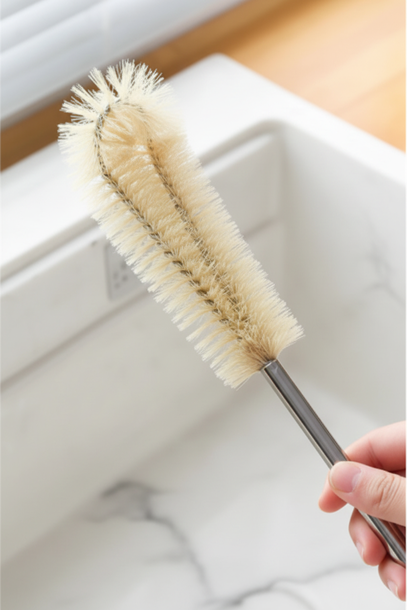 Copper Bottle Cleaning Brush | Long Handle | Soft Bristles | Fits All Copper Bottles