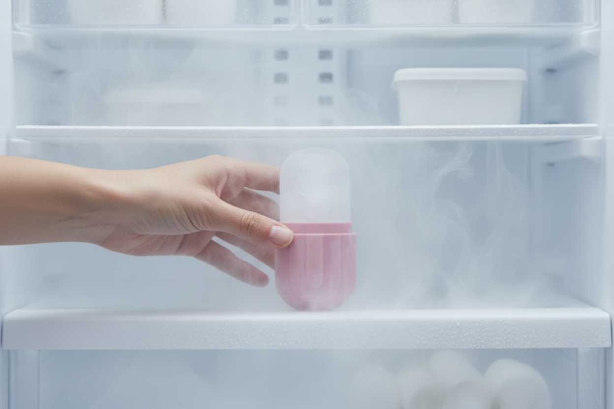 Hand grabbing your frosted roller