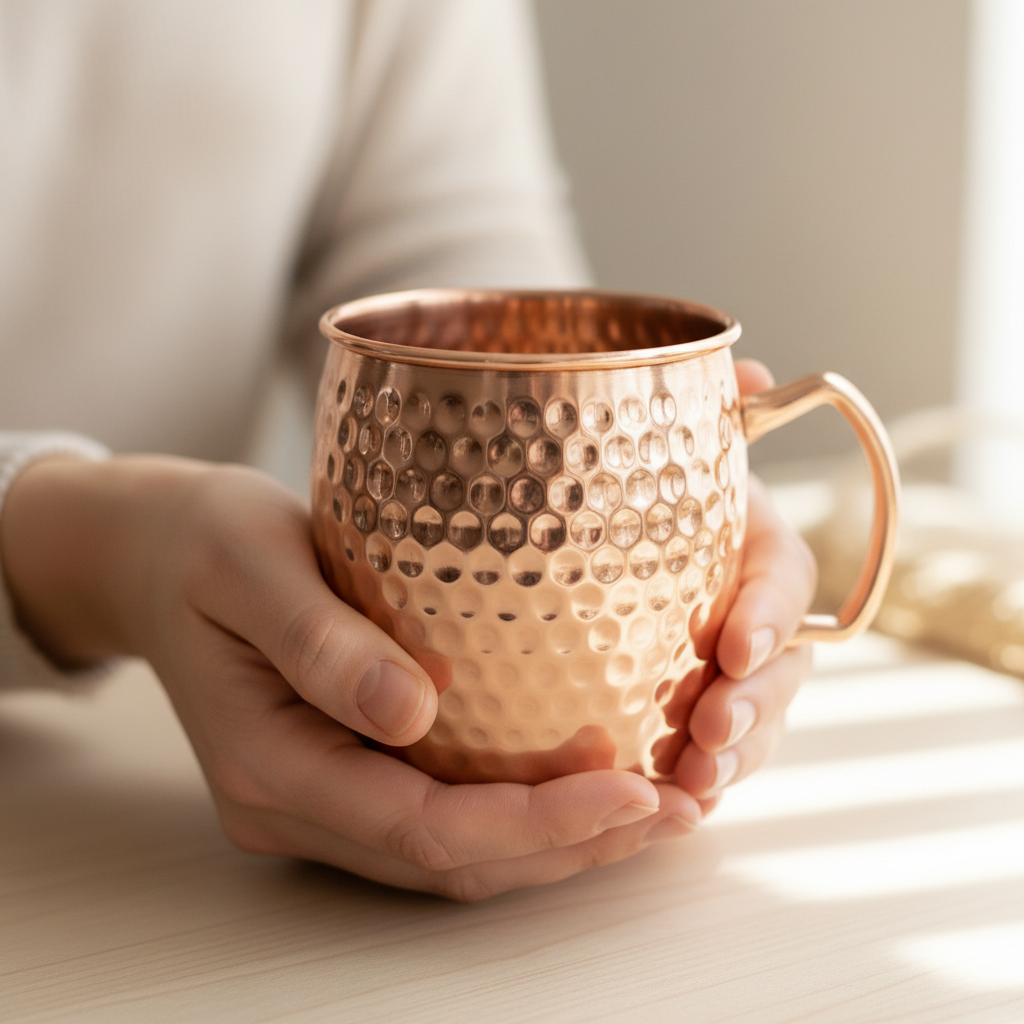 Healing Power - Hands Holding Copper Mug
