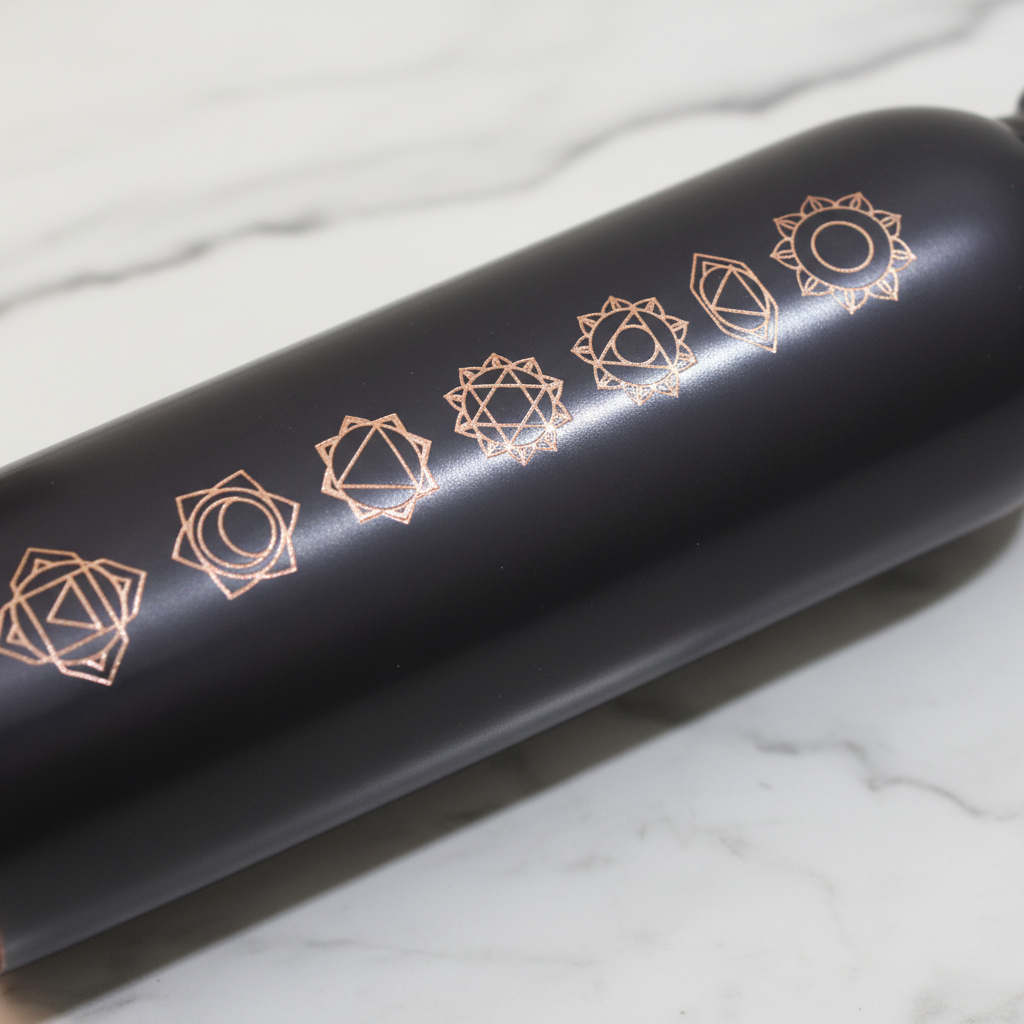7 Chakra engraving detail close-up
