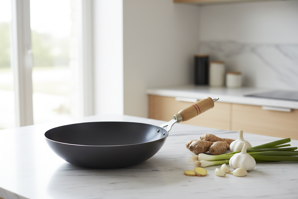 Pure Iron Wok lifestyle vegetables - Face of Norway