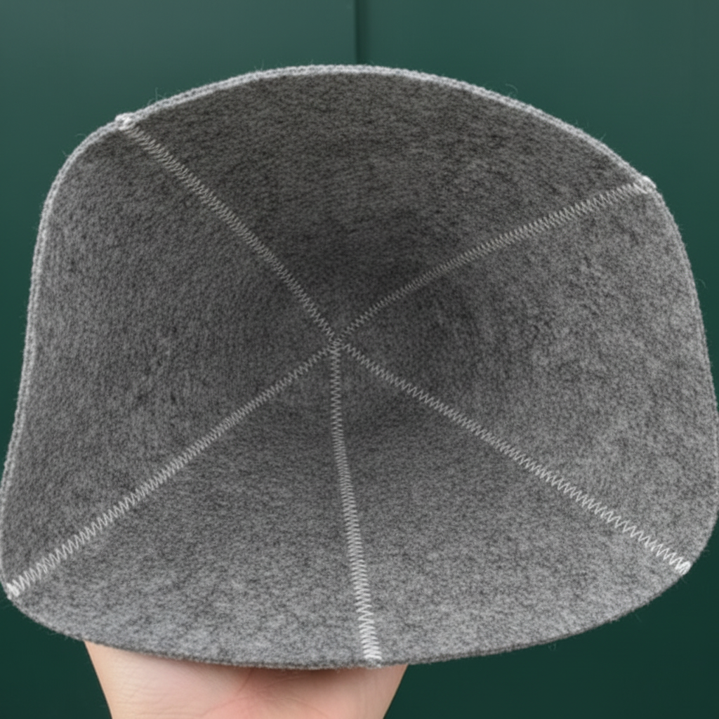 Nordic Sauna Hat — Premium Grey Felt