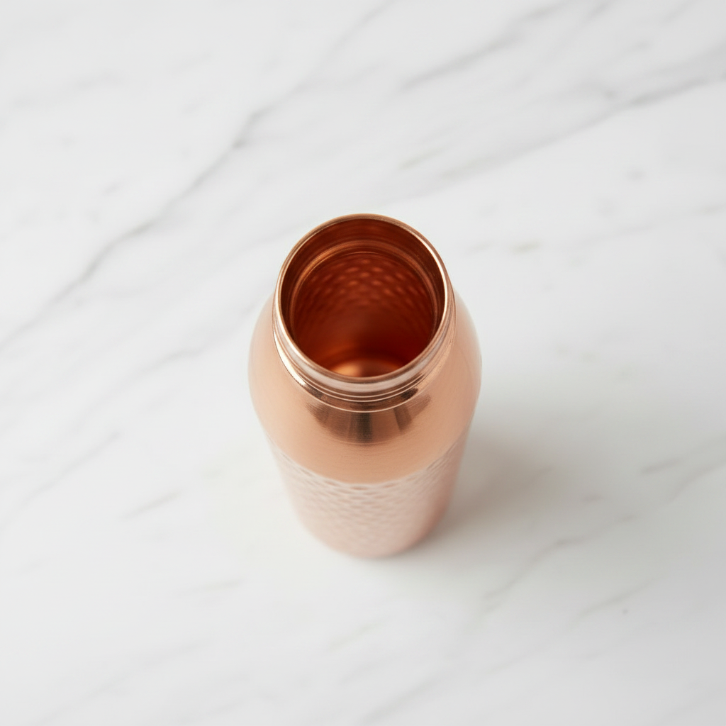 Pure Copper Water Bottle - Hammered Design 1L | Antibacterial & Purifying