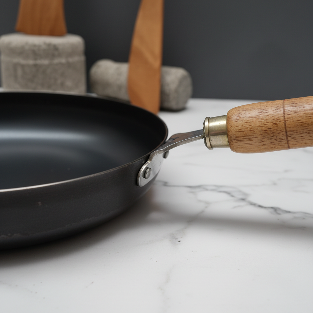 Pure Iron Fry Pan — Wooden Handle | Small & Large