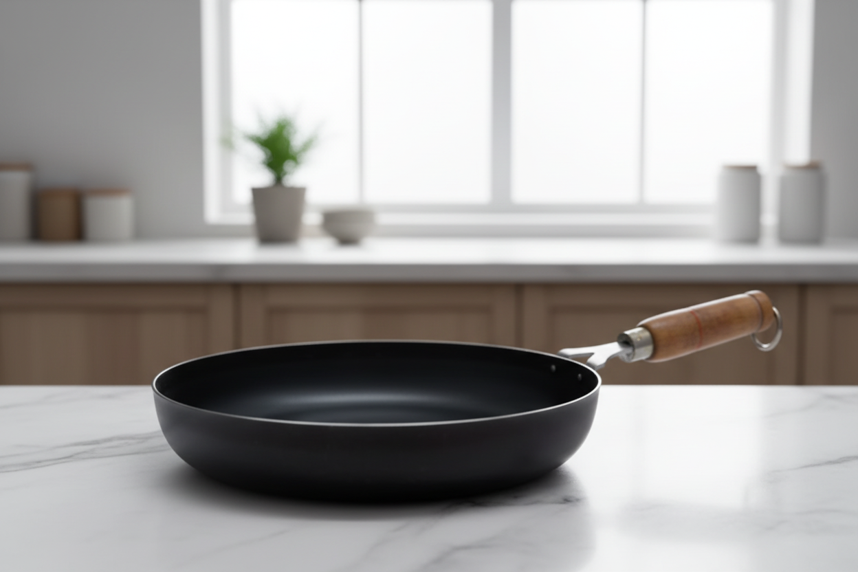 Pure Iron Fry Pan — Wooden Handle | Small & Large