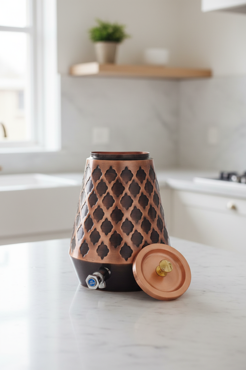Pure Copper Water Dispenser Conical Antique Kangura Design