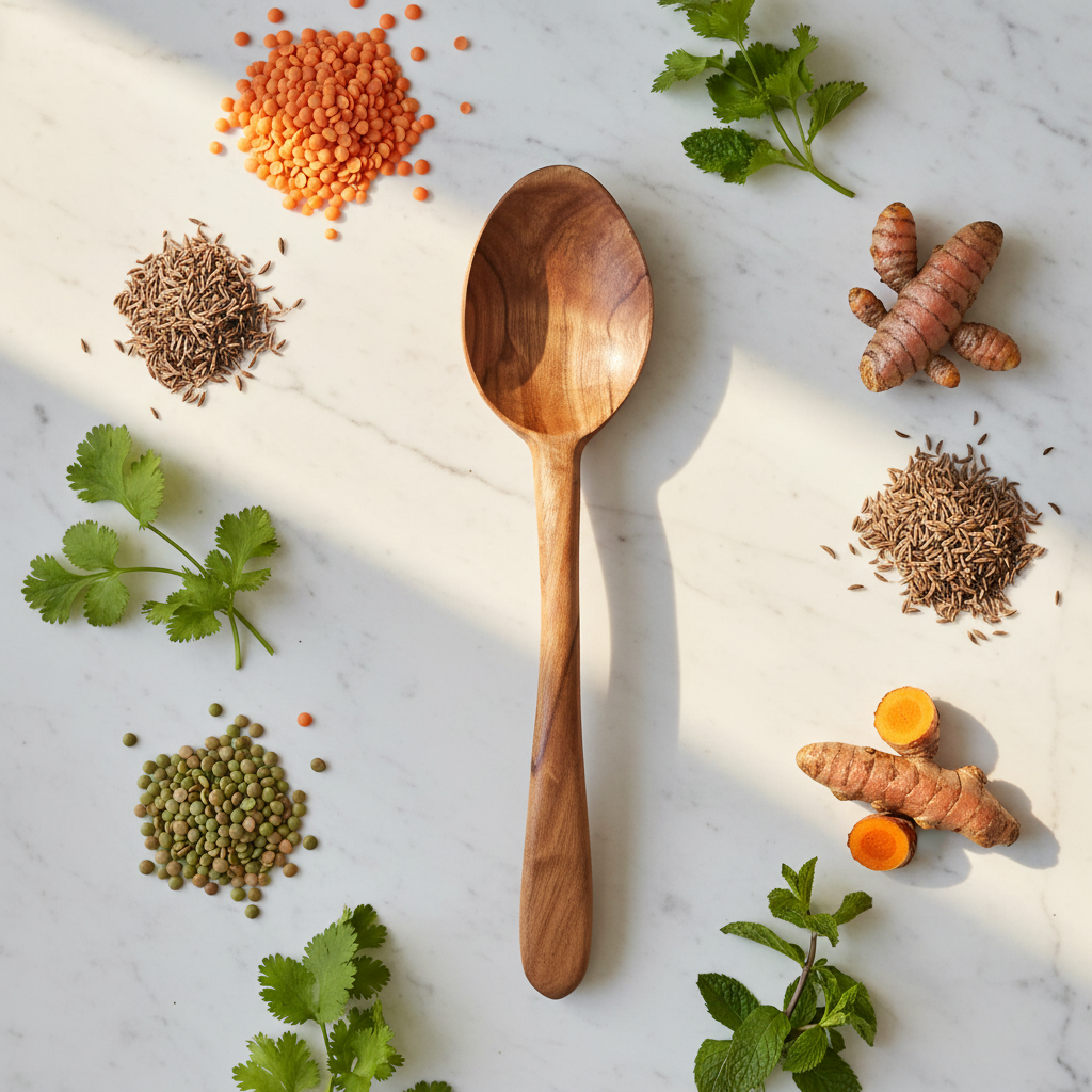Neem Wood Ladle – Dal | Handcrafted Antibacterial Kitchen Tool