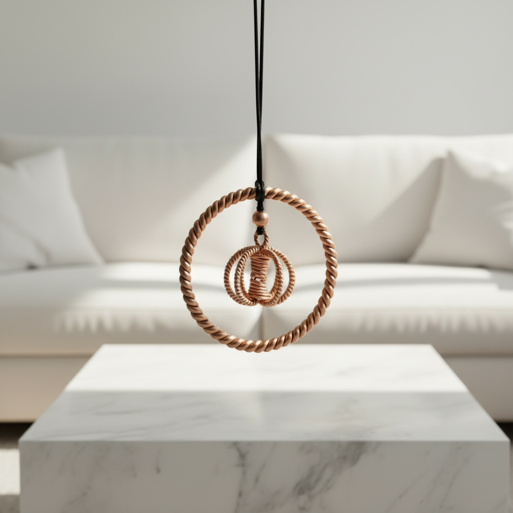 Tensor Harmonizer Pendant – Pure Copper Sacred Geometry