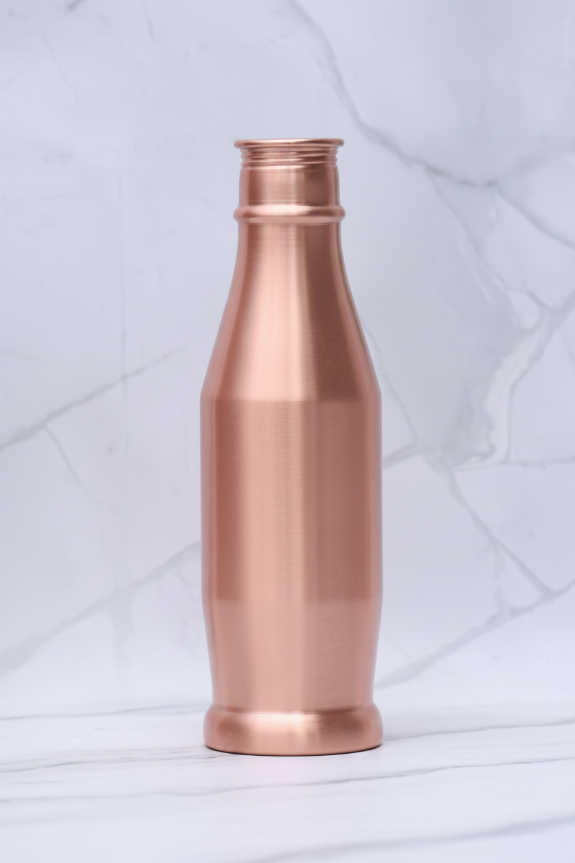 Pure Copper Water Bottle – Plain Elegant Design (1L) | Ayurvedic & Leak-Proof