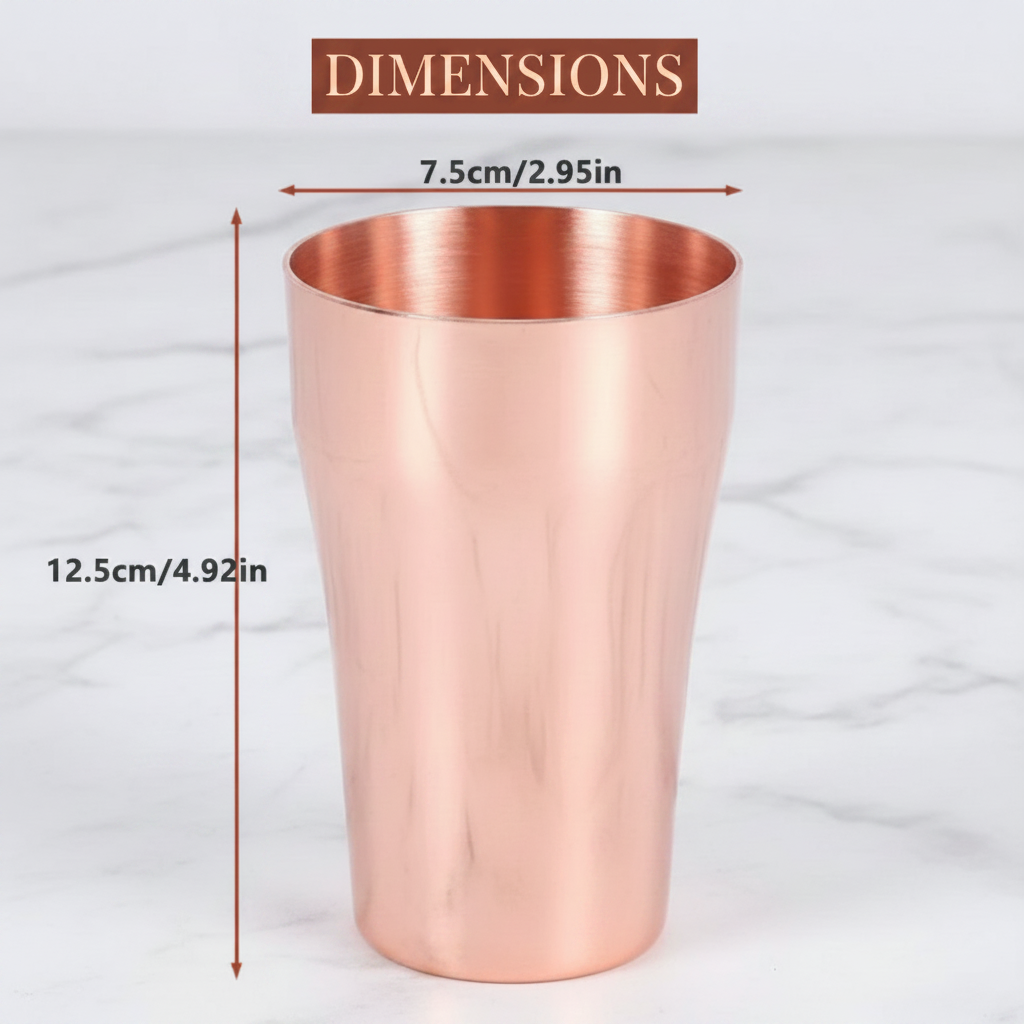Handmade Pure Copper Retro Cup — 400ml | Face of Norway