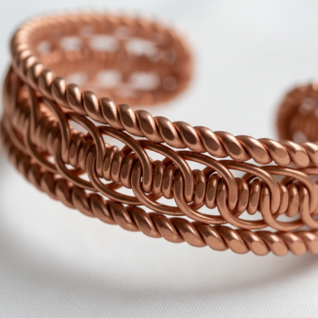 Tensor Vortex Bracelet – Pure Copper Energy Cuff