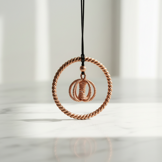 Tensor Harmonizer Pendant – Pure Copper Sacred Geometry